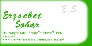 erzsebet sohar business card